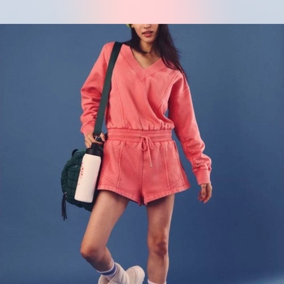 FP Movement by Free People Pants - NWT Free People FP Movement Intercept Romper in Hibiscus Pink medium & Large